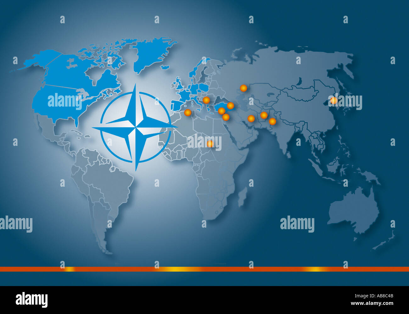 Karte der Nato Stockfotografie - Alamy