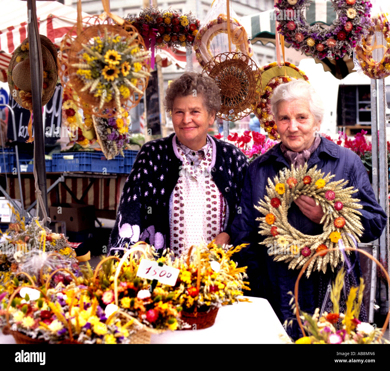 Deutschland Deutsch Eisenach Thüringen Markt Blume Blumen Stockfoto