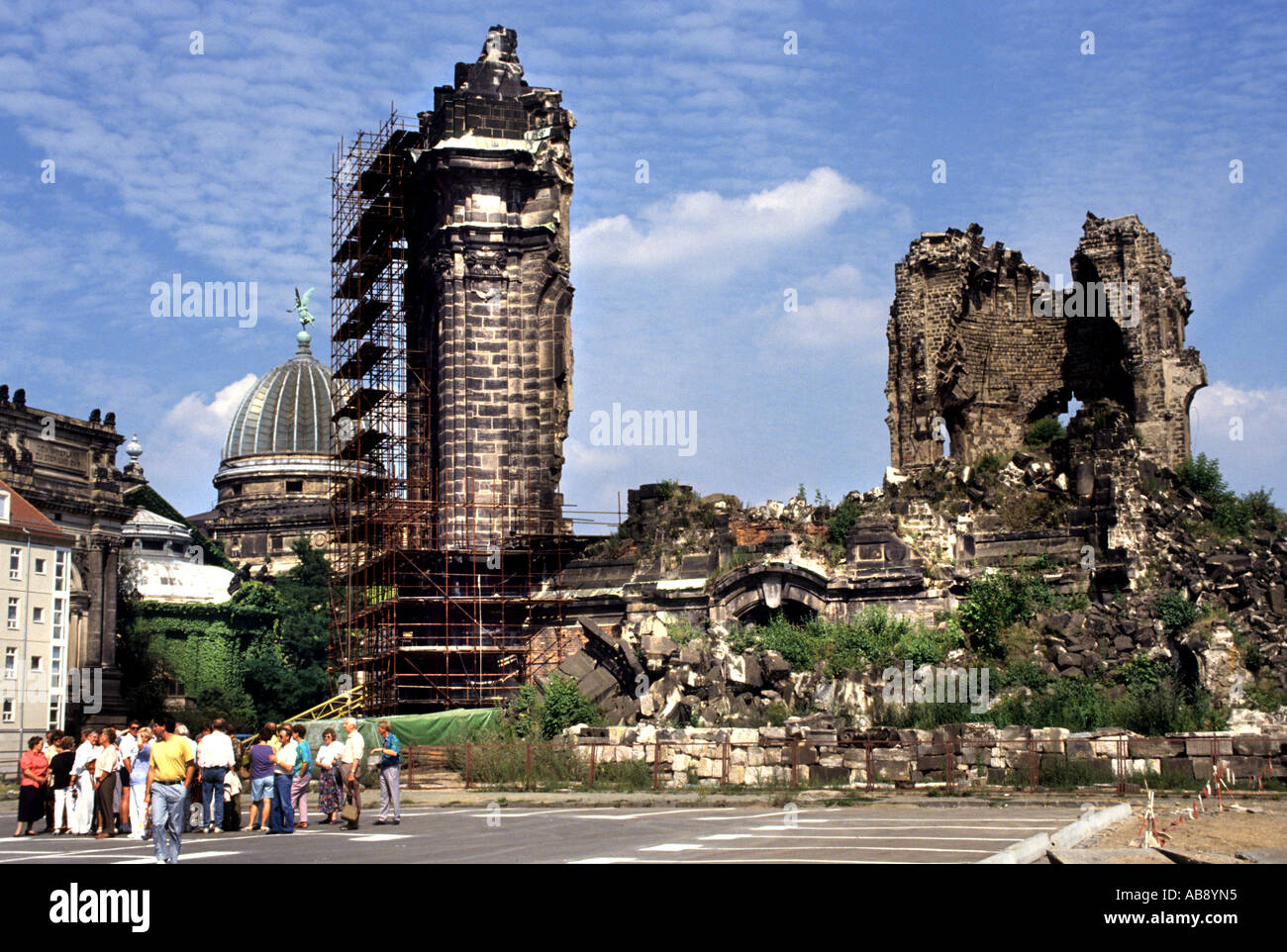 Kirchenruine Ruine der Kirche Frauenkirche Dresden Elbe Sachsen Stockfoto