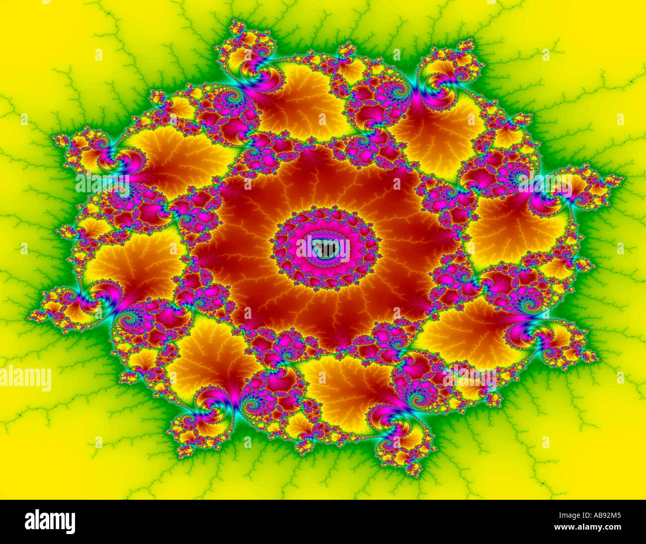 Darstellung der komplexen mathematischen Iteration Stockfoto