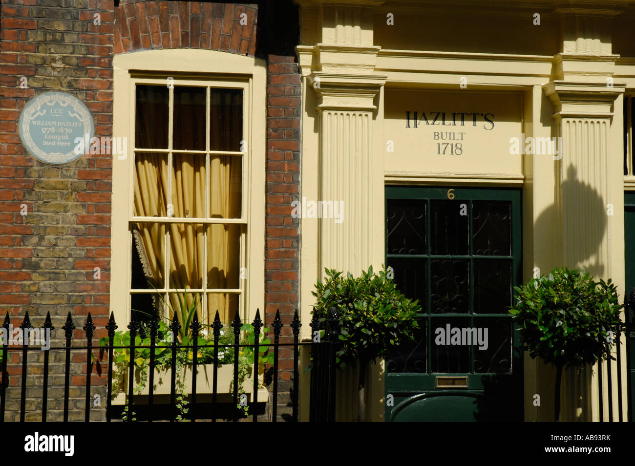 Hazlitts Hotel in Frith Street Soho London England Stockfoto