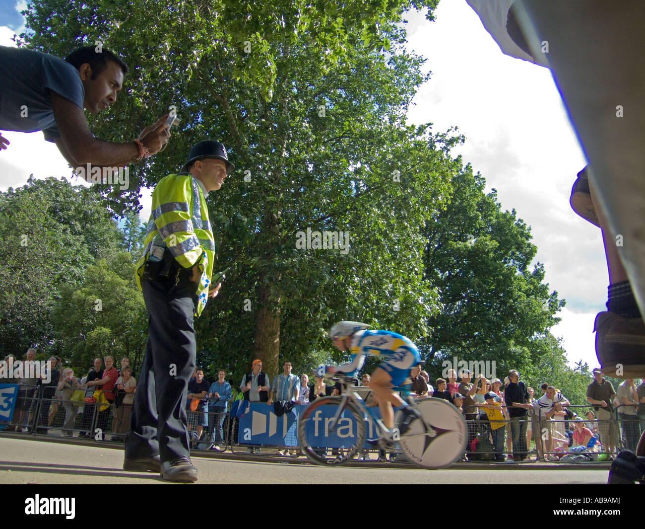 Die Tour de France-Zyklus Rennen Pre-weit Bühnen-Event in London 2007 Stockfoto