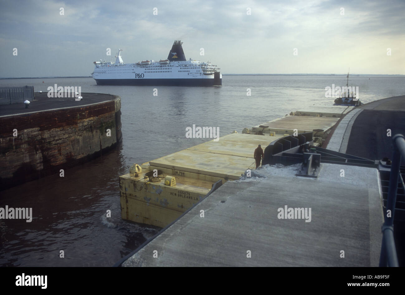 King George Dock Lock Hull East Yorkshire England Stockfoto