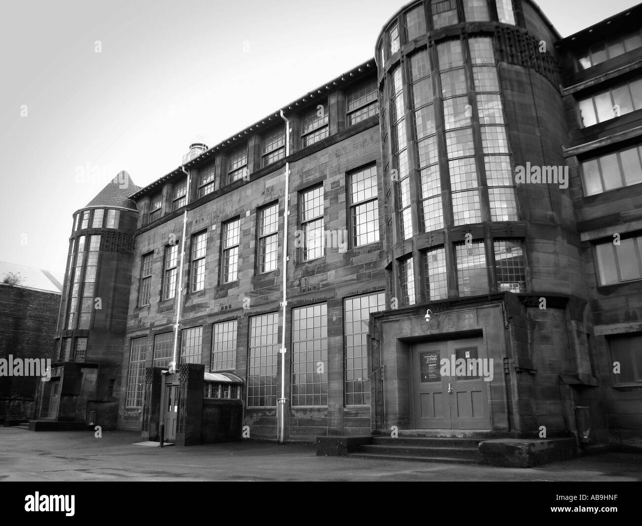 Glasgow Schottland Straße Schule Stockfoto