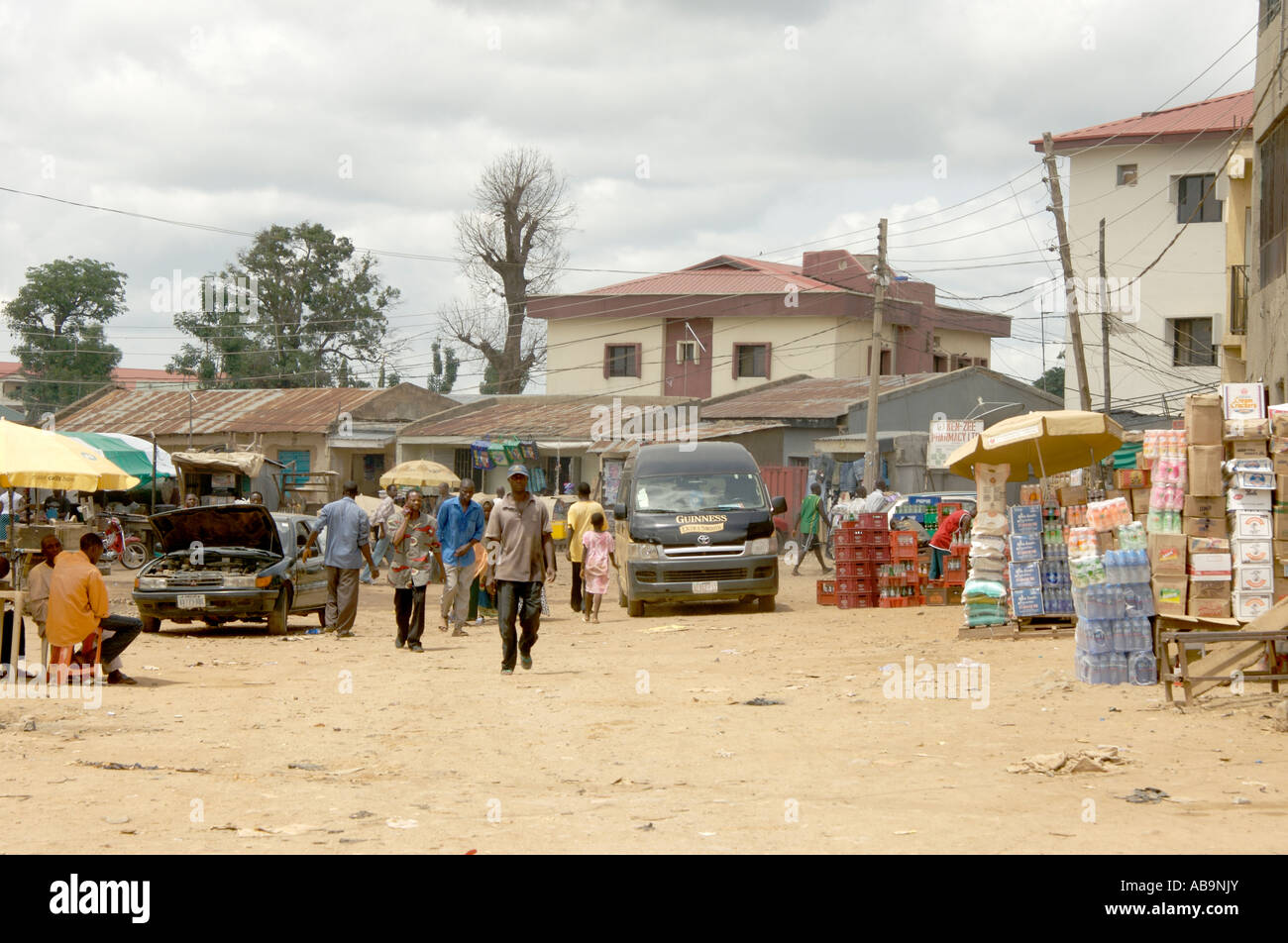 Street Scene Garki Bezirk, Abuja, Nigeria Stockfoto