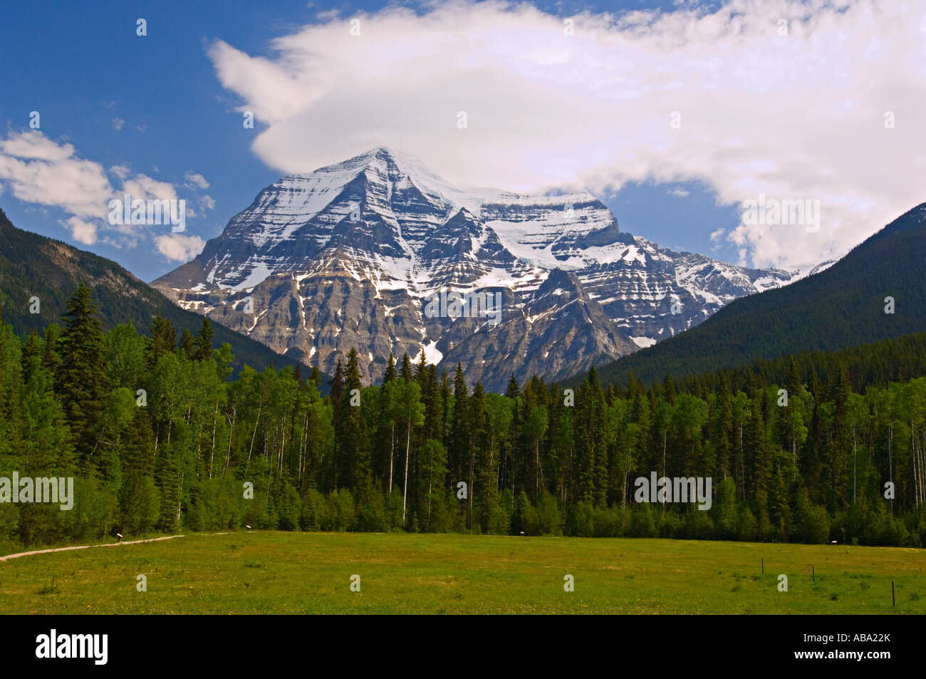 Mount Robson b.c. Stockfoto
