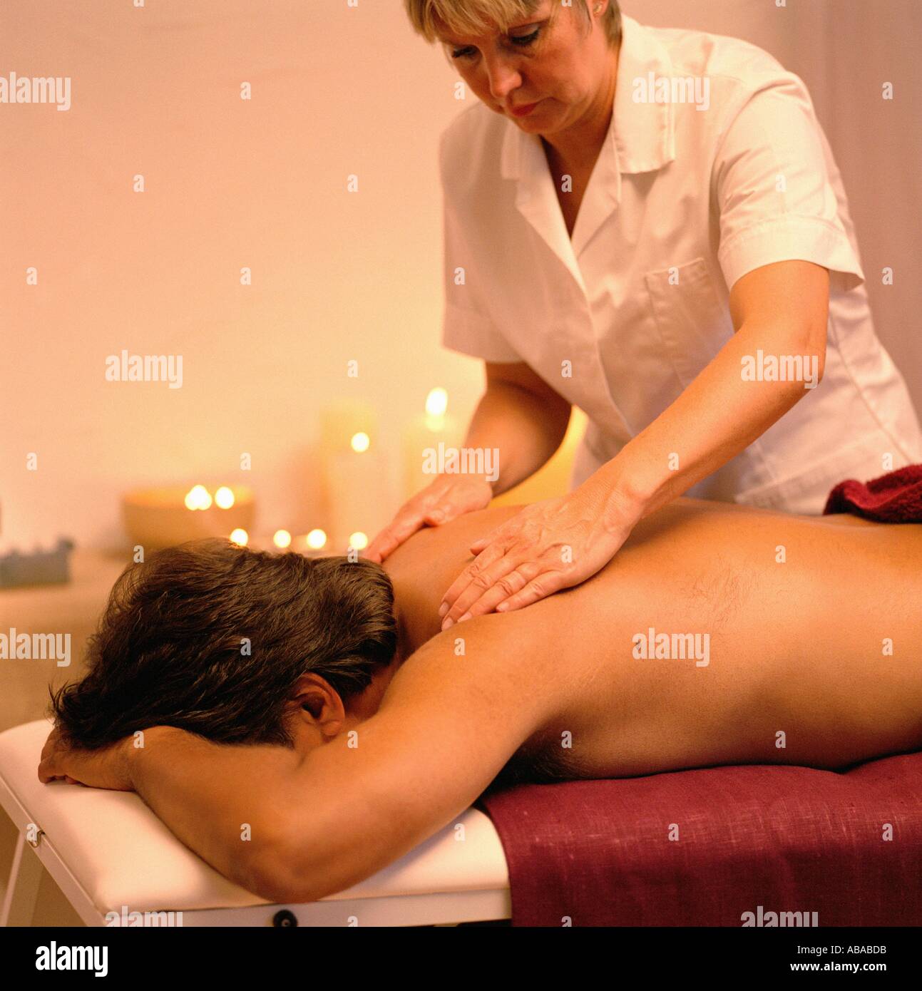 Aromatherapie-massage Stockfoto
