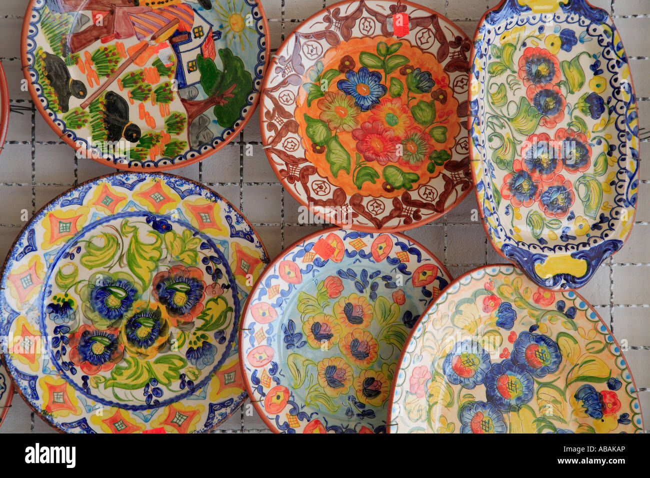 Sintra Portugal bunte Keramikteller Kunsthandwerk Stockfotografie Alamy