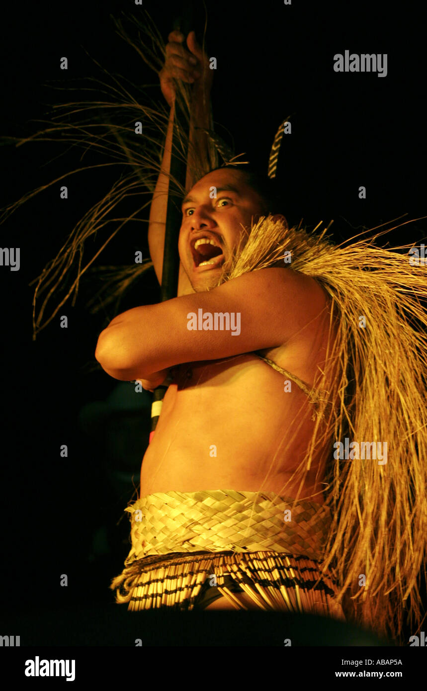 Maori Herausforderung in Neuseeland Stockfoto