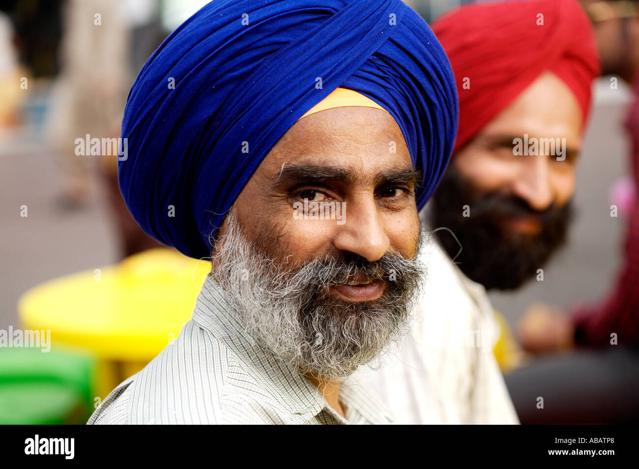 Dubai, Sikh-Männer Stockfoto