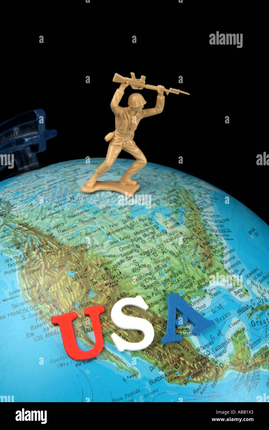 Spielzeugsoldat U.S.A Stockfoto