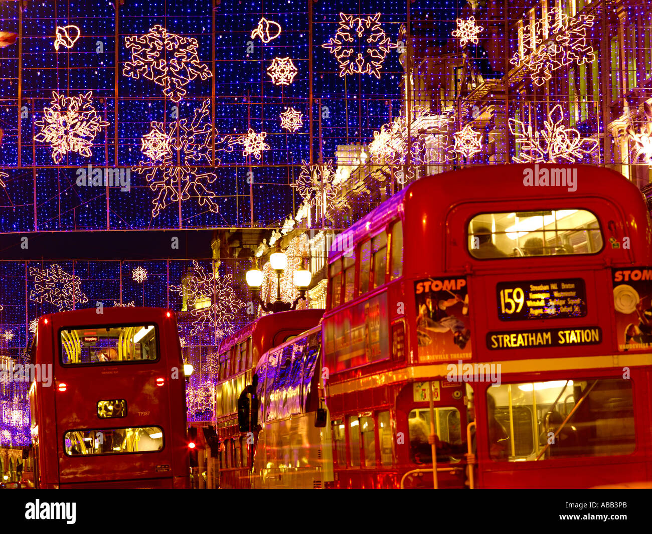 London, Regent Street zu Weihnachten Stockfoto