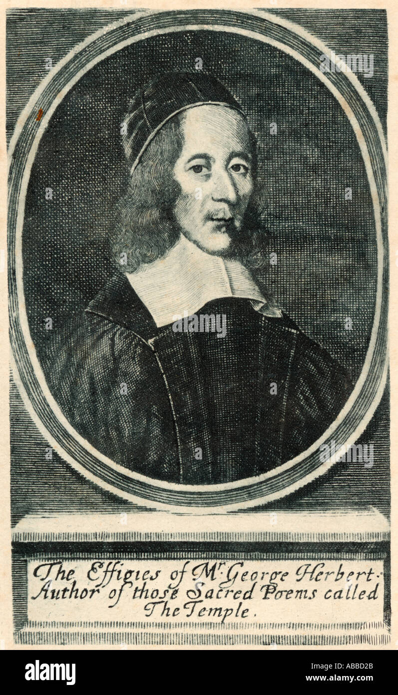 George Herbert, 1593 - 1633. Walisisch - geborene Dichter, Redner Priester und metaphysischen Dichter. Stockfoto
