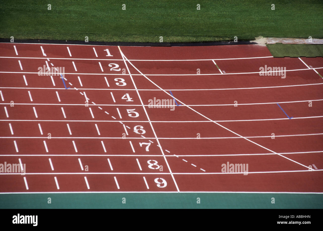 Grafische Gestaltung von einem Olympischen Startaufstellung, Sydney, Australien Stockfoto