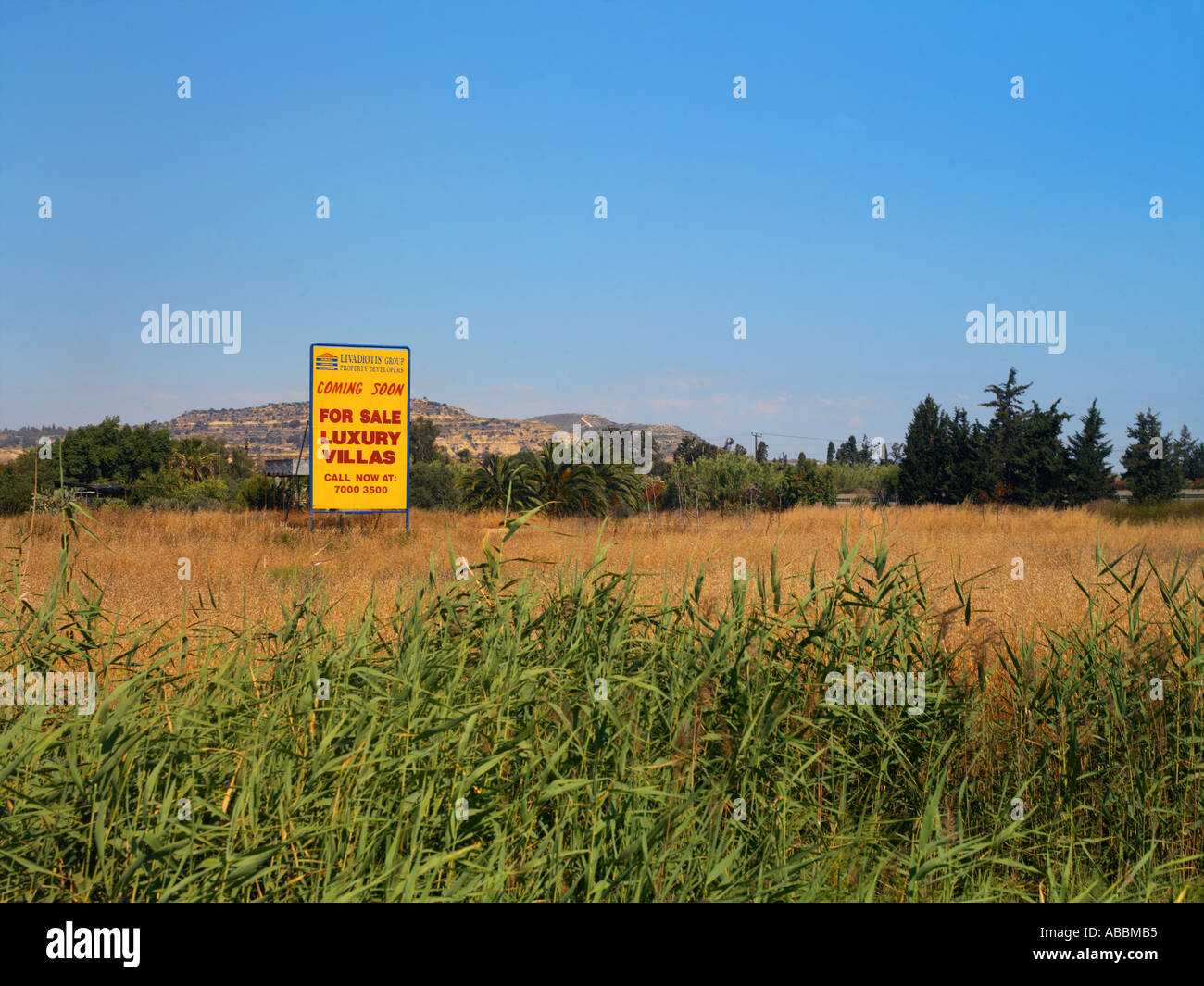 In der Nähe von Larnaka Zypern Immobilienentwicklung in Kürze Luxusvillen Stockfoto