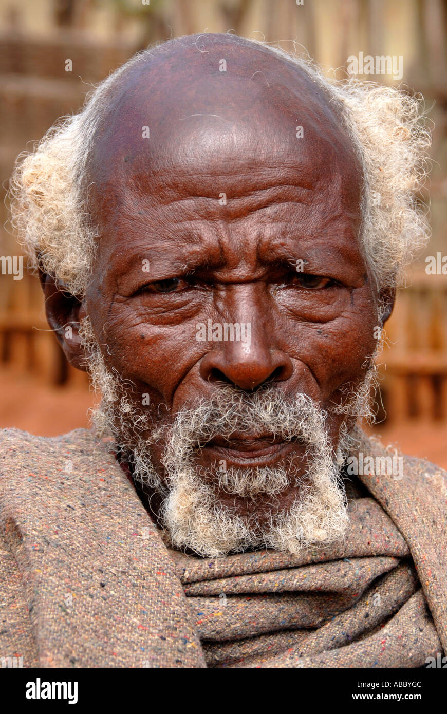 Porträt eines alten Mannes Keyafer Äthiopien Stockfoto