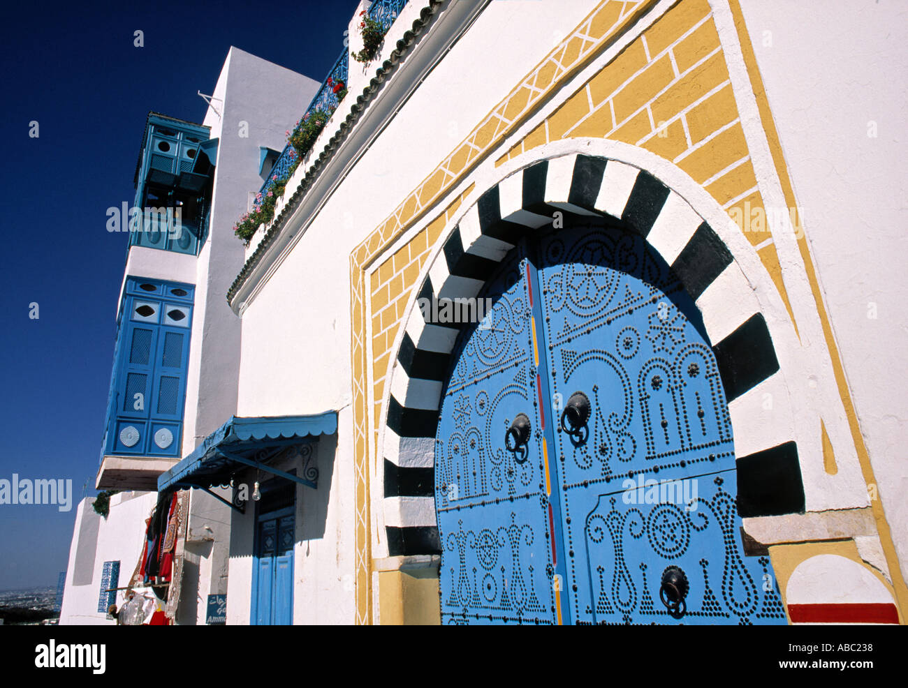 Tür, Sidi Bou Said, Tunesien Stockfoto