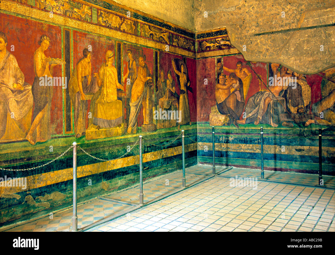 Villa dei Misteri, Pompeji, Neapel, Italien Stockfoto