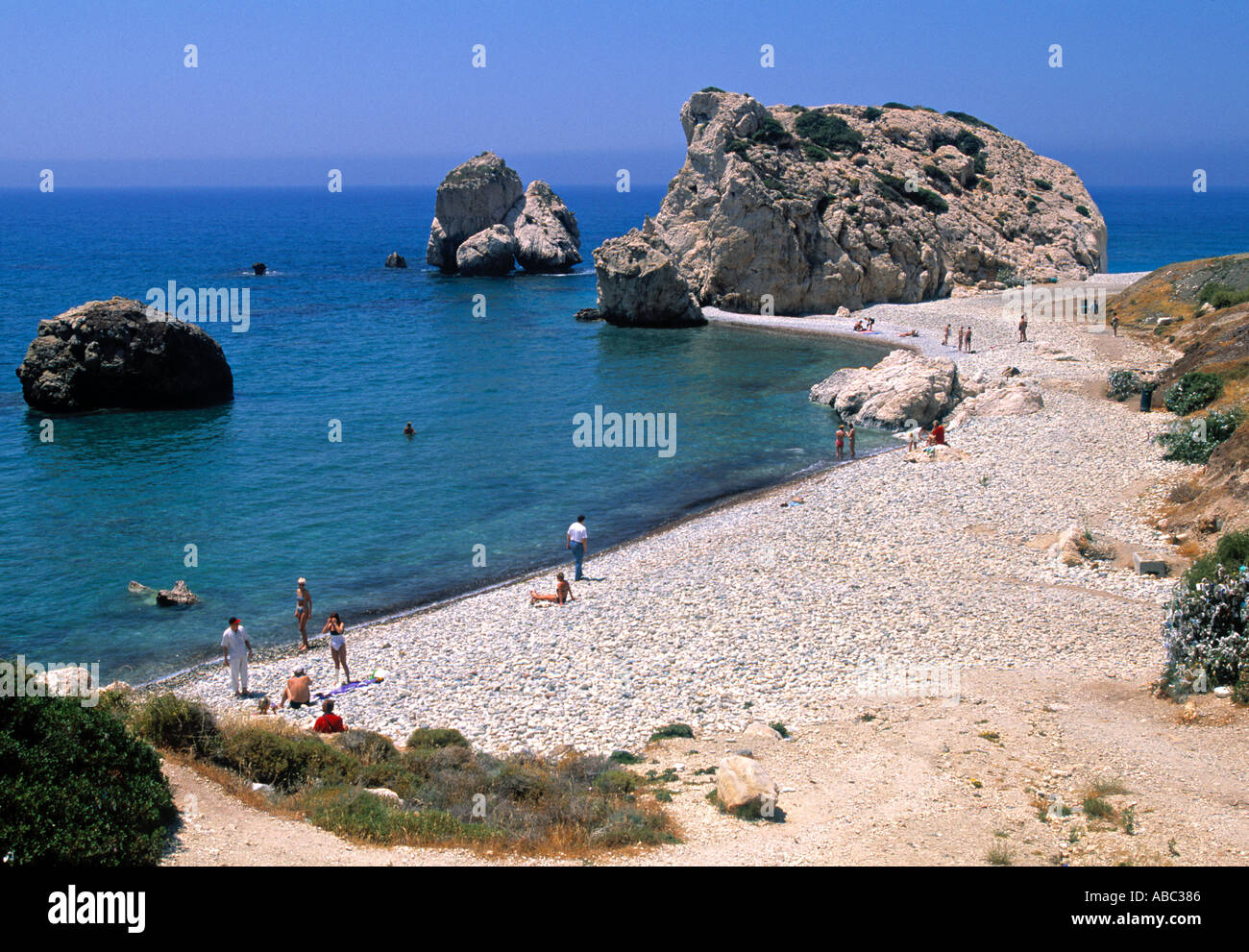 Petra Tou Romiou, Rock Romios, Griechisch Zypern Stockfoto