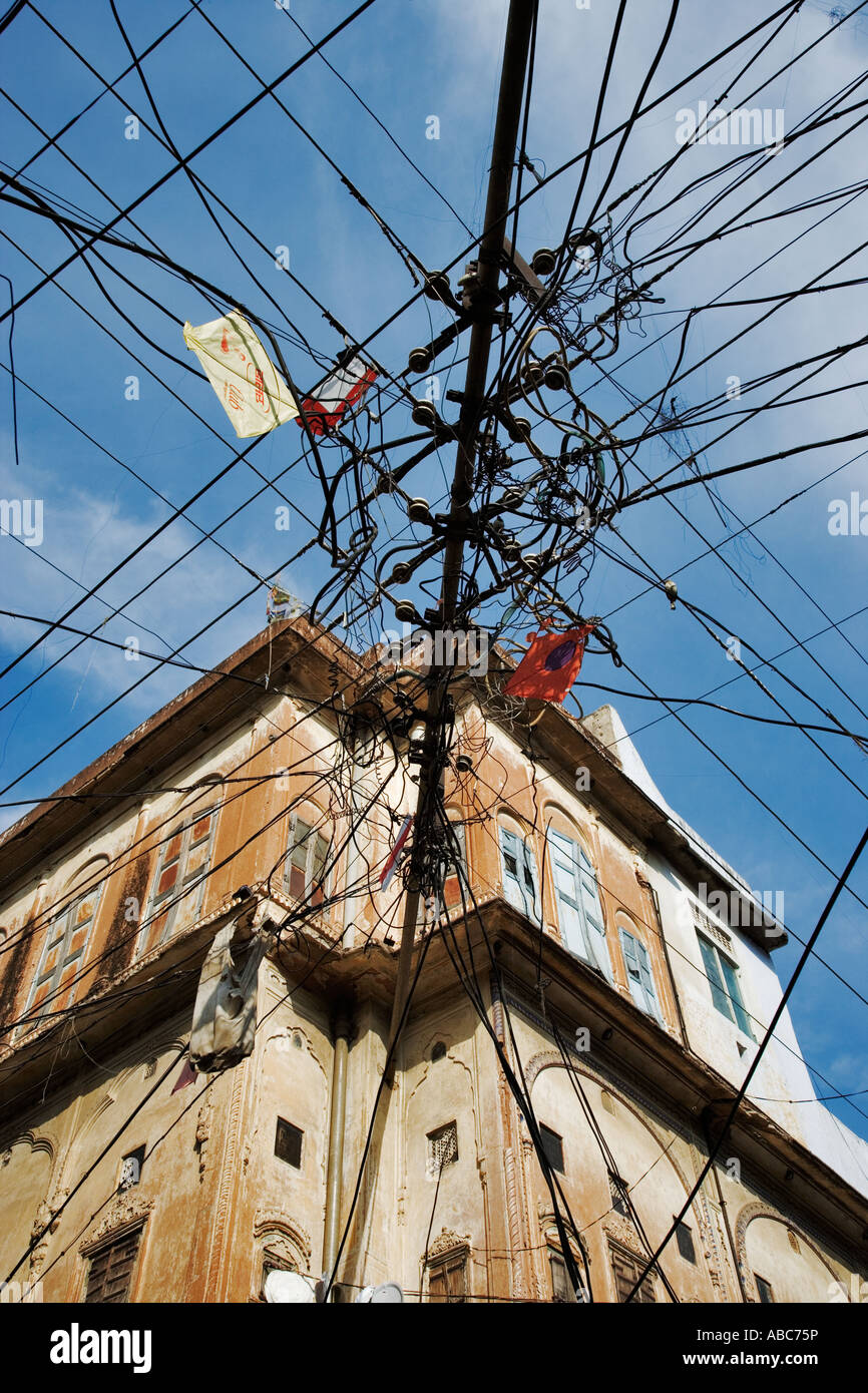Stromversorgung von Jaipur Rajasthan Indien Stockfoto
