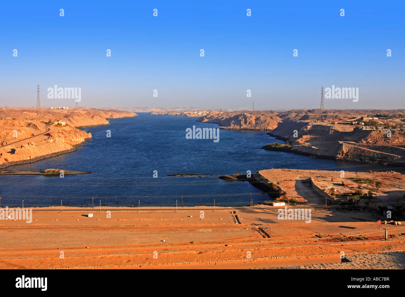Assuan-Staudamm am Nil in Ägypten Stockfoto