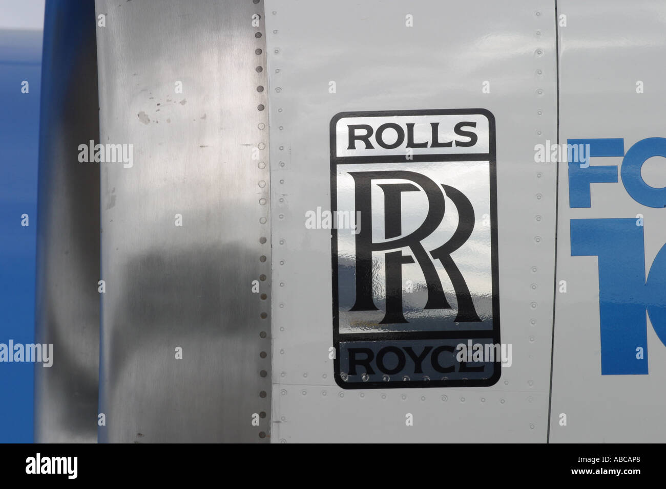 Rolls-Royce Flugmotor Tay Jet Flugmotor auf ein Verkehrsflugzeug Fokker 100 Stockfoto