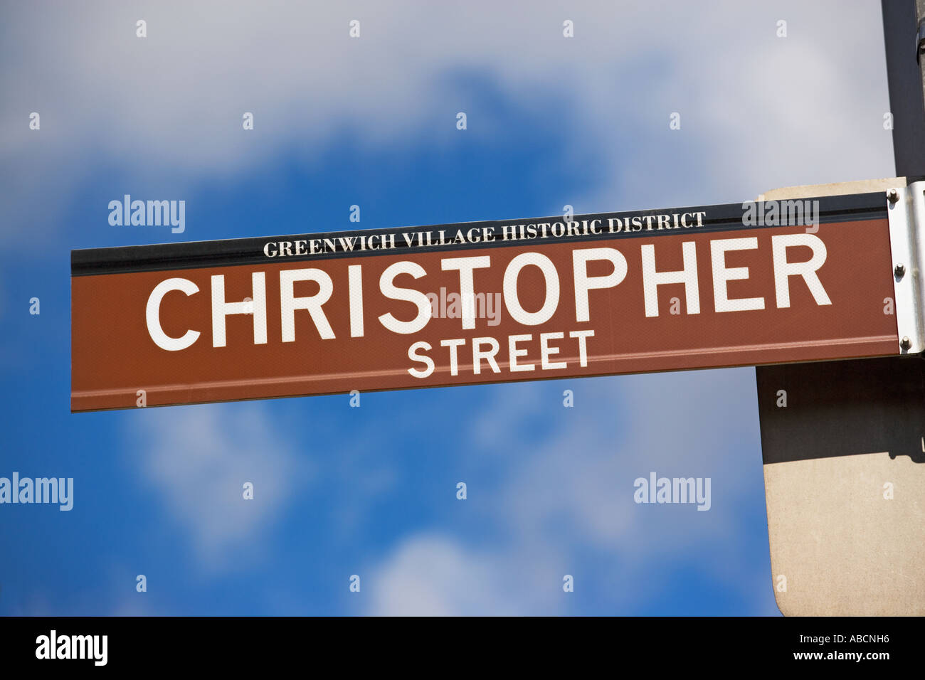 Christopher Straßenschild Stockfoto