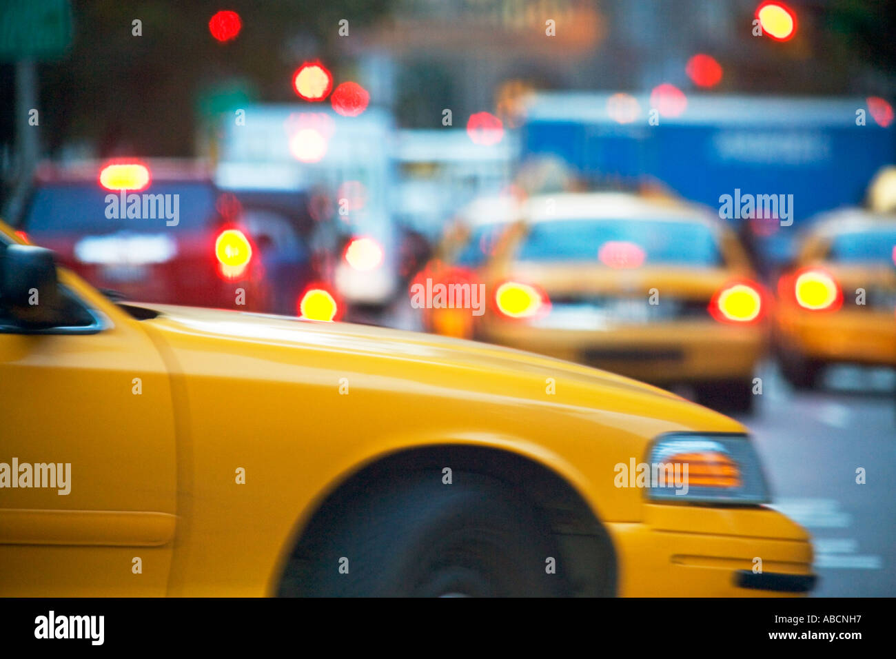 Gelbes Taxi Taxis New york Stockfoto