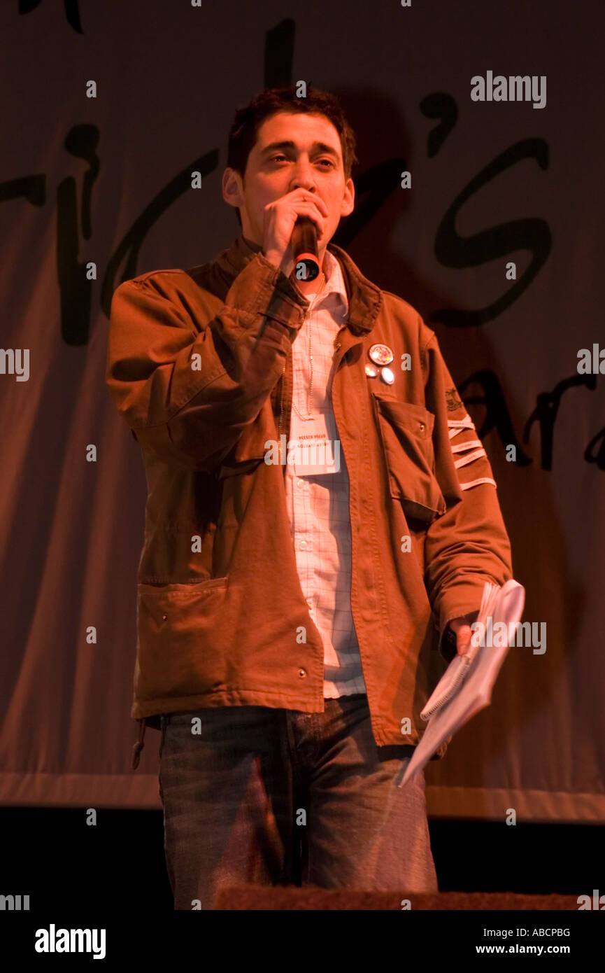 St Patricks Tag 2003 in Birmingham Colin Murray präsentiert die Tage live-Konzerte Stockfoto