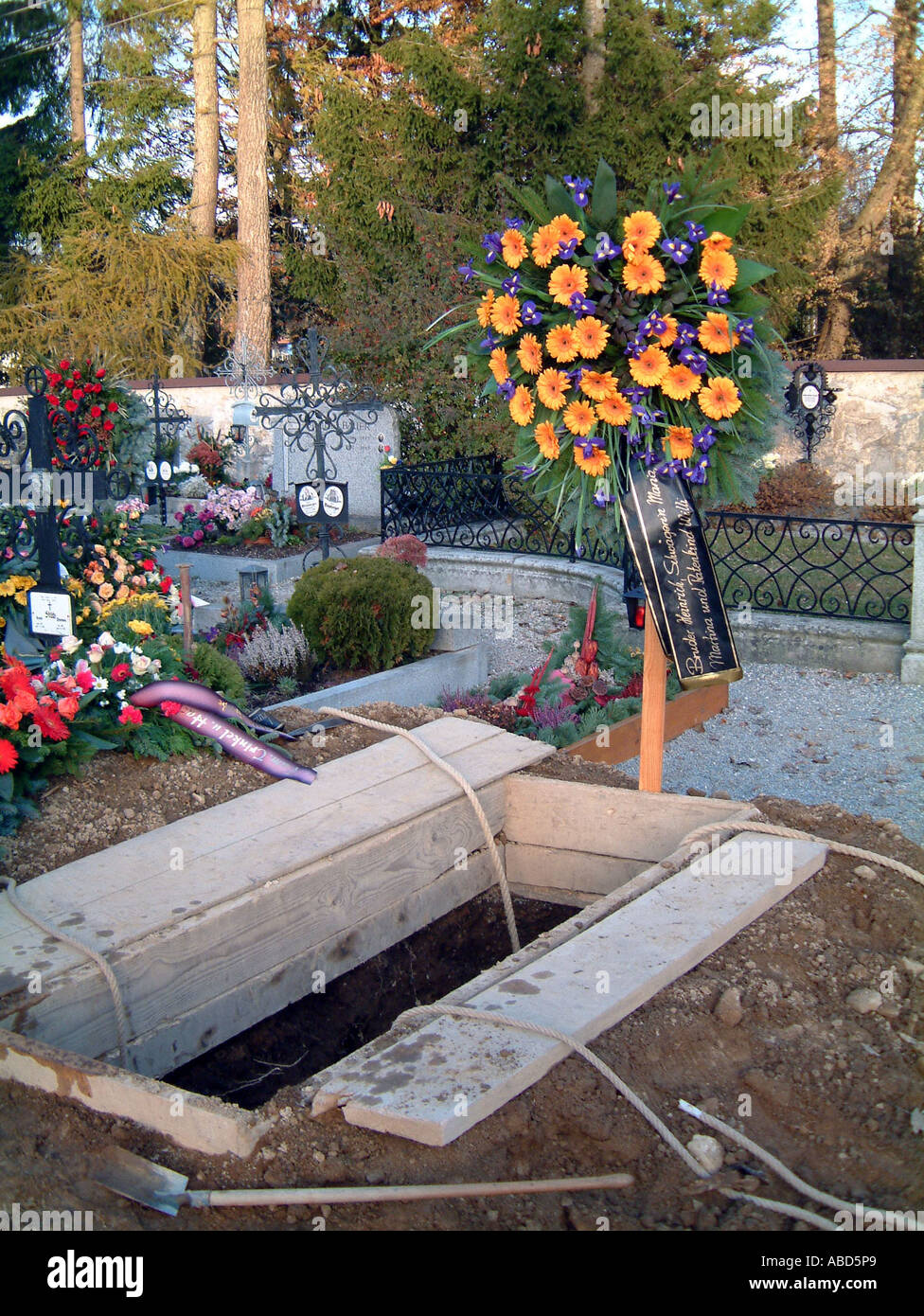 Offenen Grab Stockfoto