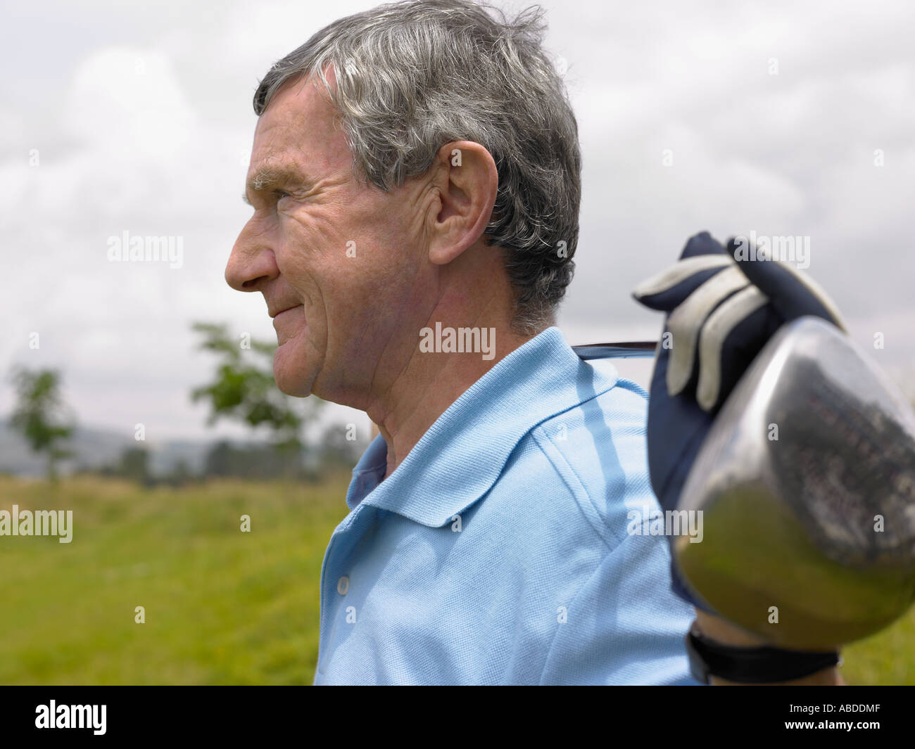 Senior golfer Stockfoto