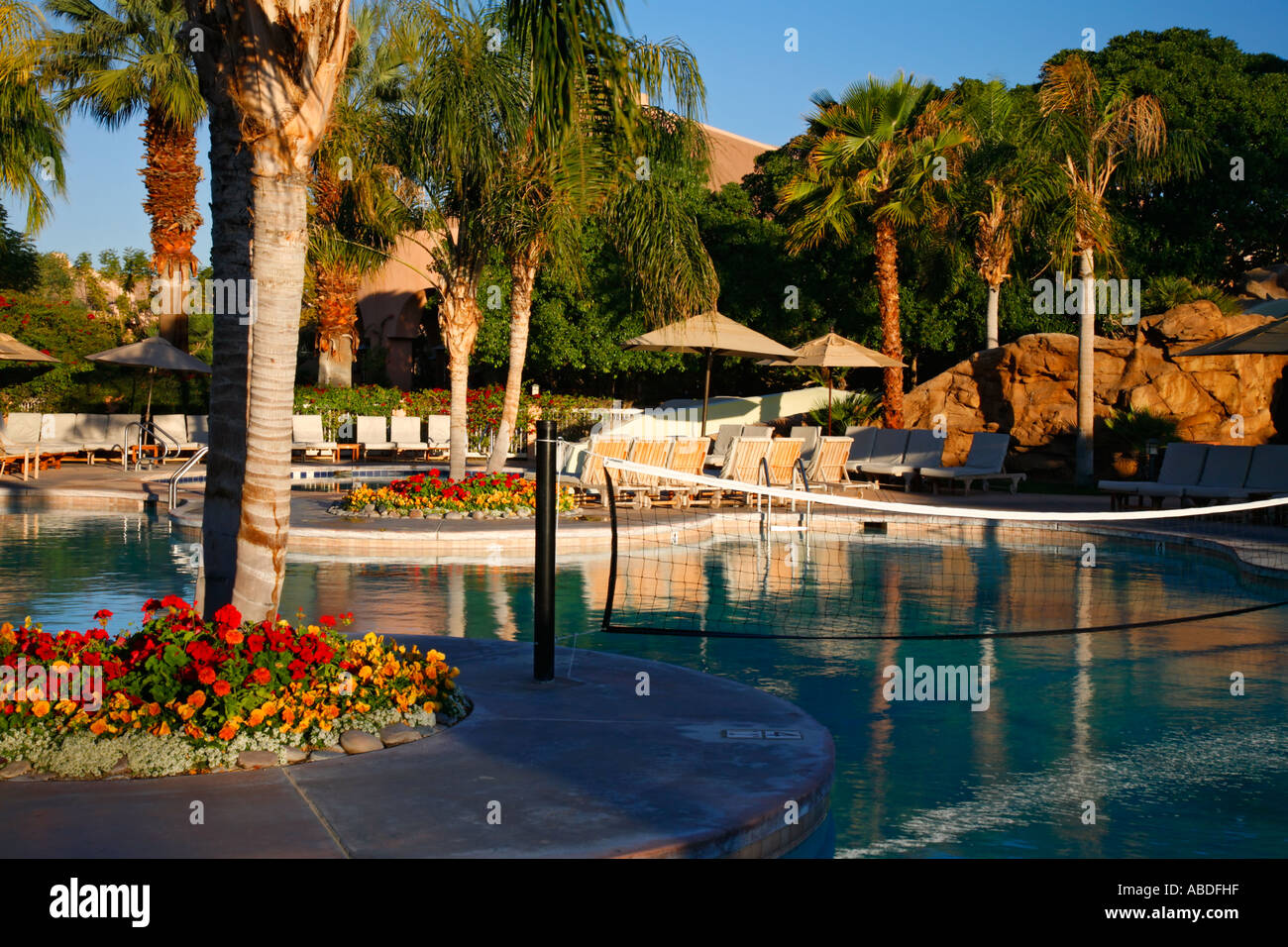 Der Pool im Westin Mission Hills Resort &amp; Spa in Rancho Mirage in der Nähe von Palm Springs Kalifornien Stockfoto