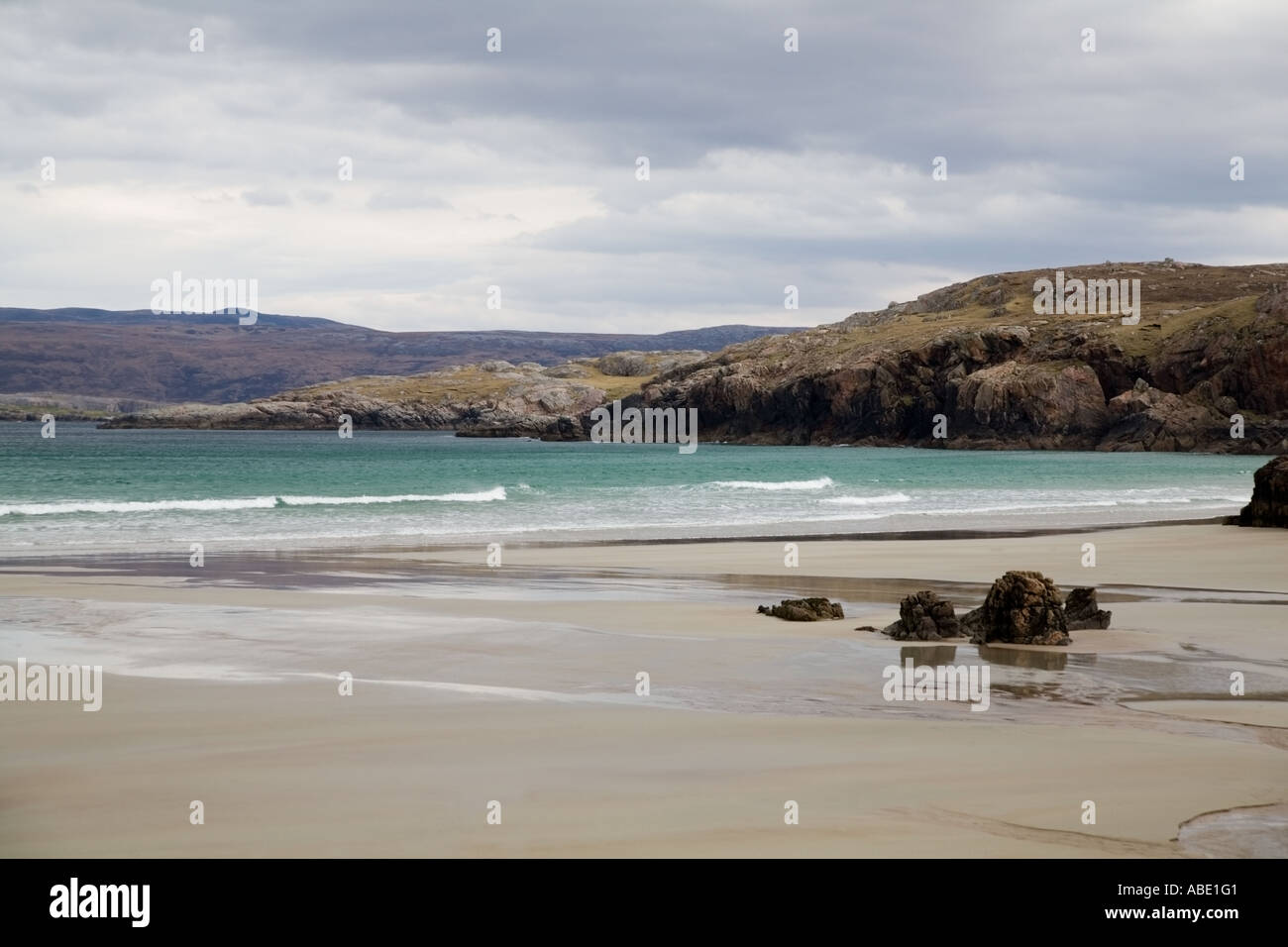 GB Schottland Sango Bay in der Nähe von Durness im Hochland Stockfoto