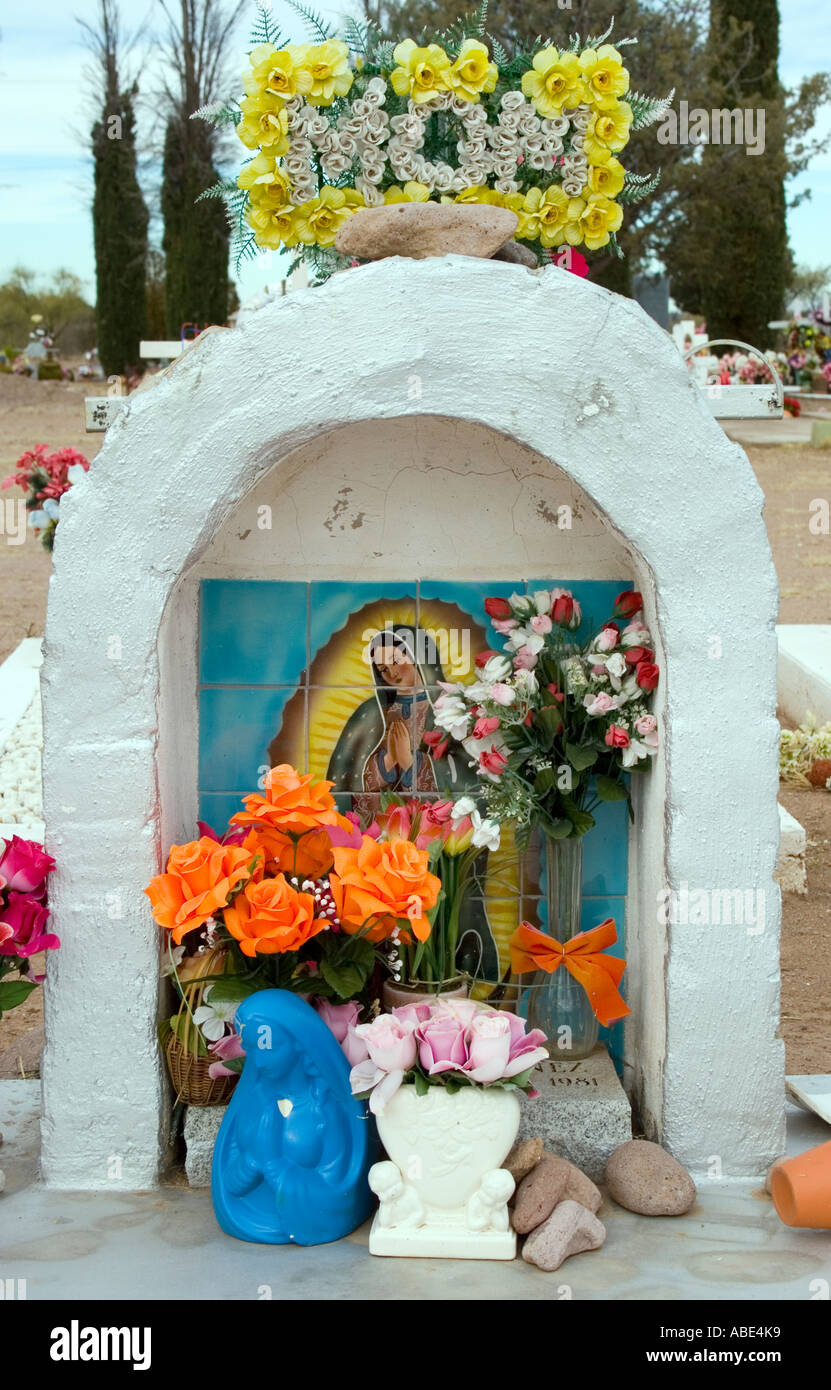 Mutter Grab auf dem alten mexikanischen Friedhof in Tubac Arizona Stockfoto