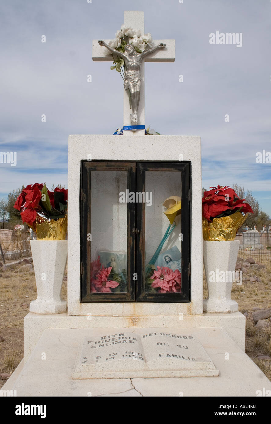 Grab auf dem alten mexikanischen Friedhof in Tubac Arizona Stockfoto