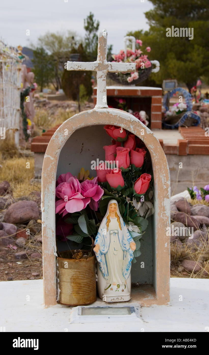 Grab auf dem alten mexikanischen Friedhof in Tubac Arizona Stockfoto