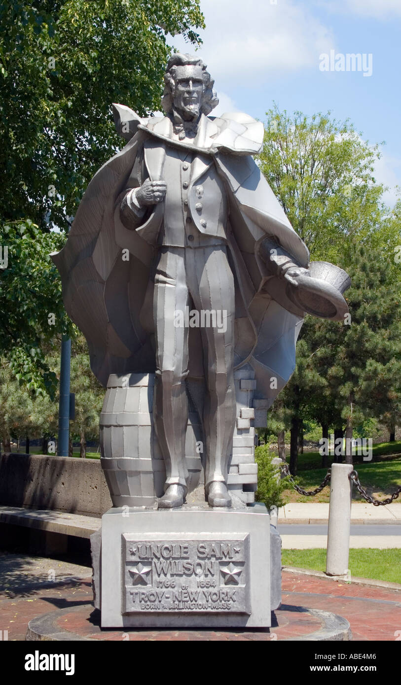 Statue von Uncle Sam in Troy, New York Stockfoto