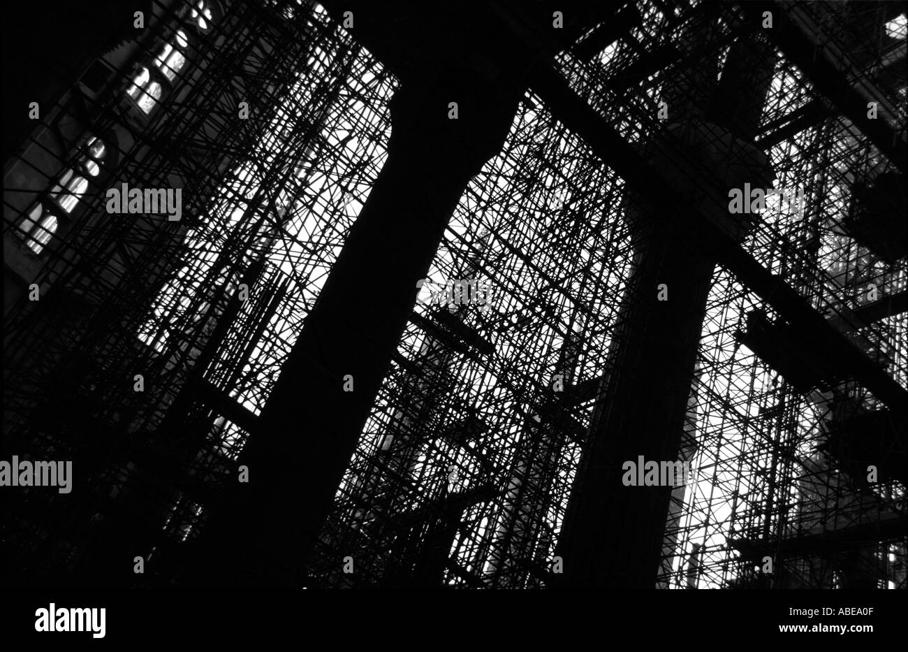 unfertige Erzeugnisse zur Sagrada Familia Barcelona Stockfoto