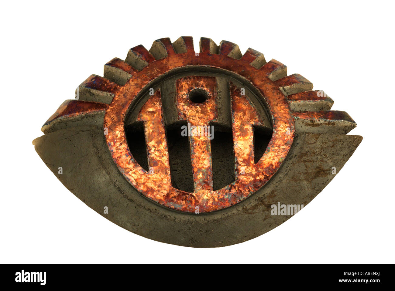 taktile Objekt Bewegung Balance Muster Detail Spirale Konstruktion Kurve Kreis geprägt taktile Stil stilisierte Ornament ornamen Stockfoto