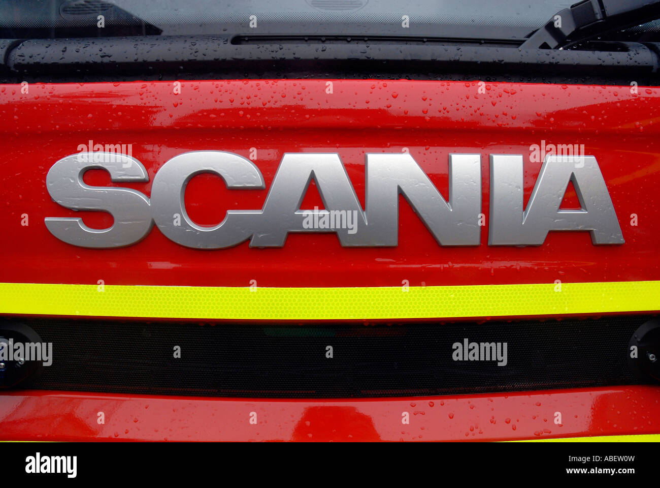 Scania P Series Feuerwehrauto, England, UK Stockfoto
