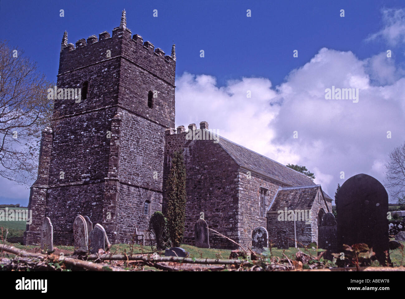 "St. Petrock Kirche, Parracombe, Devon" Stockfoto