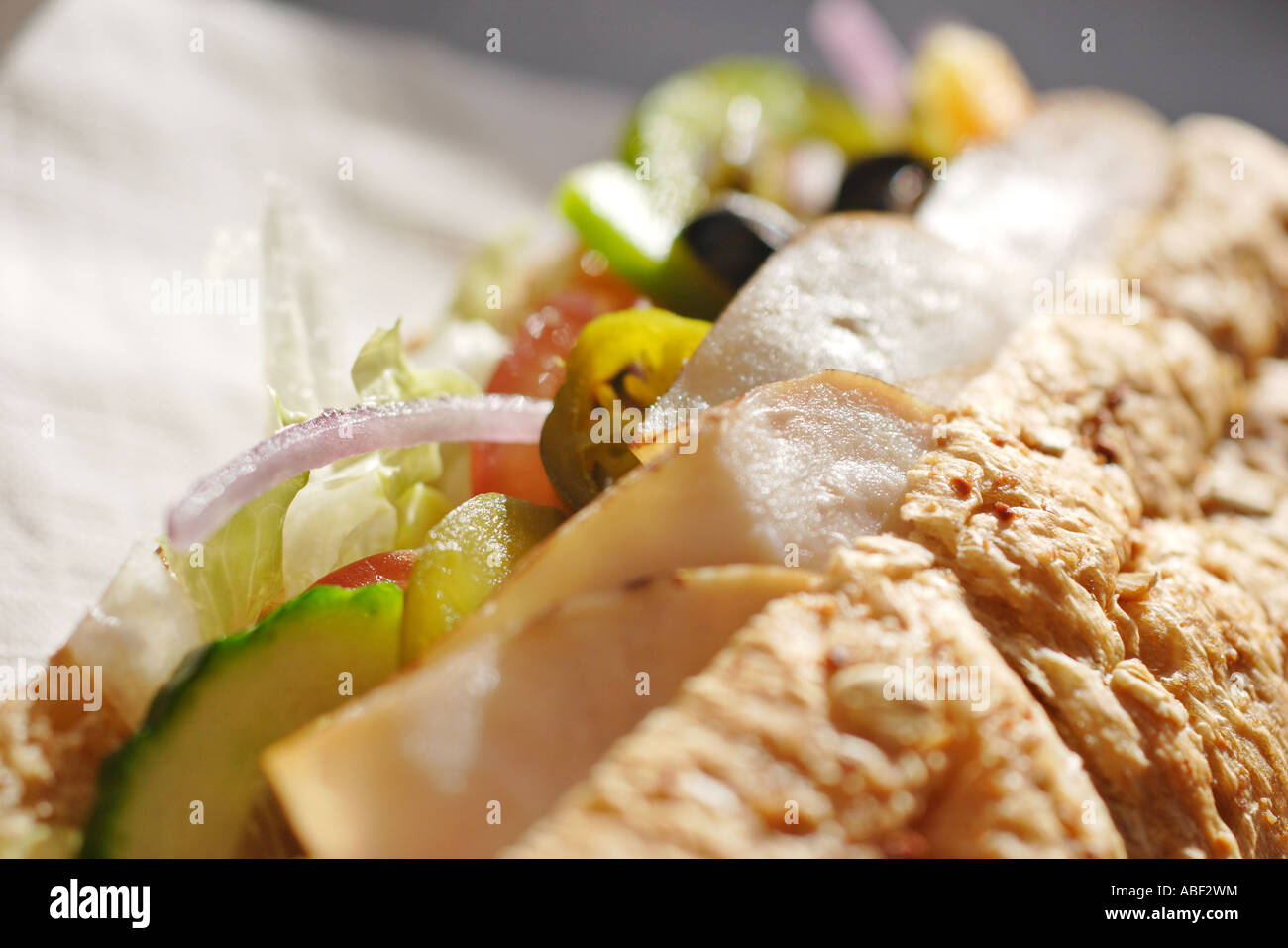 Hähnchen-Salat-sandwich Stockfoto