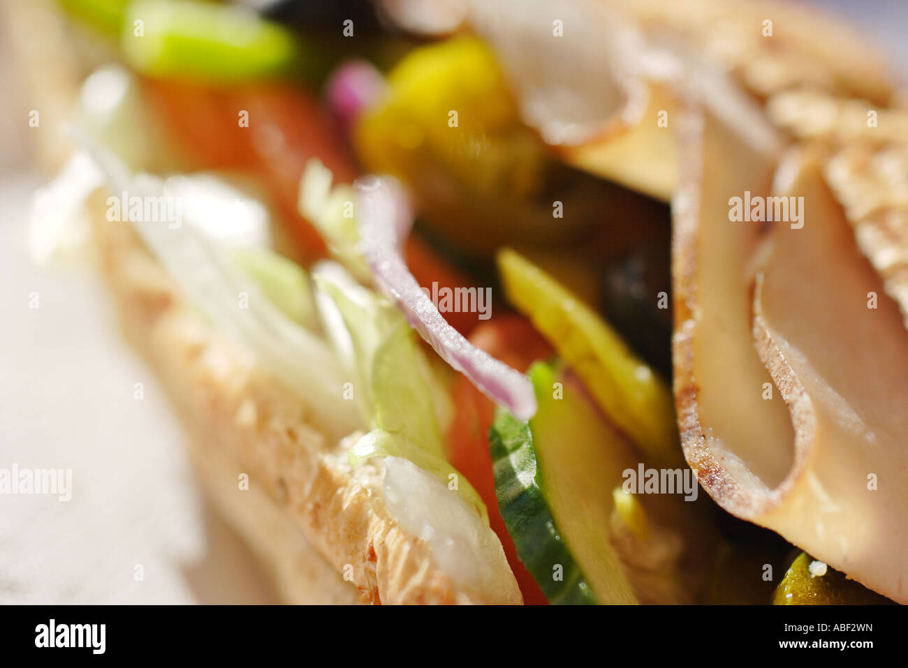 Hähnchen-Salat-sandwich Stockfoto