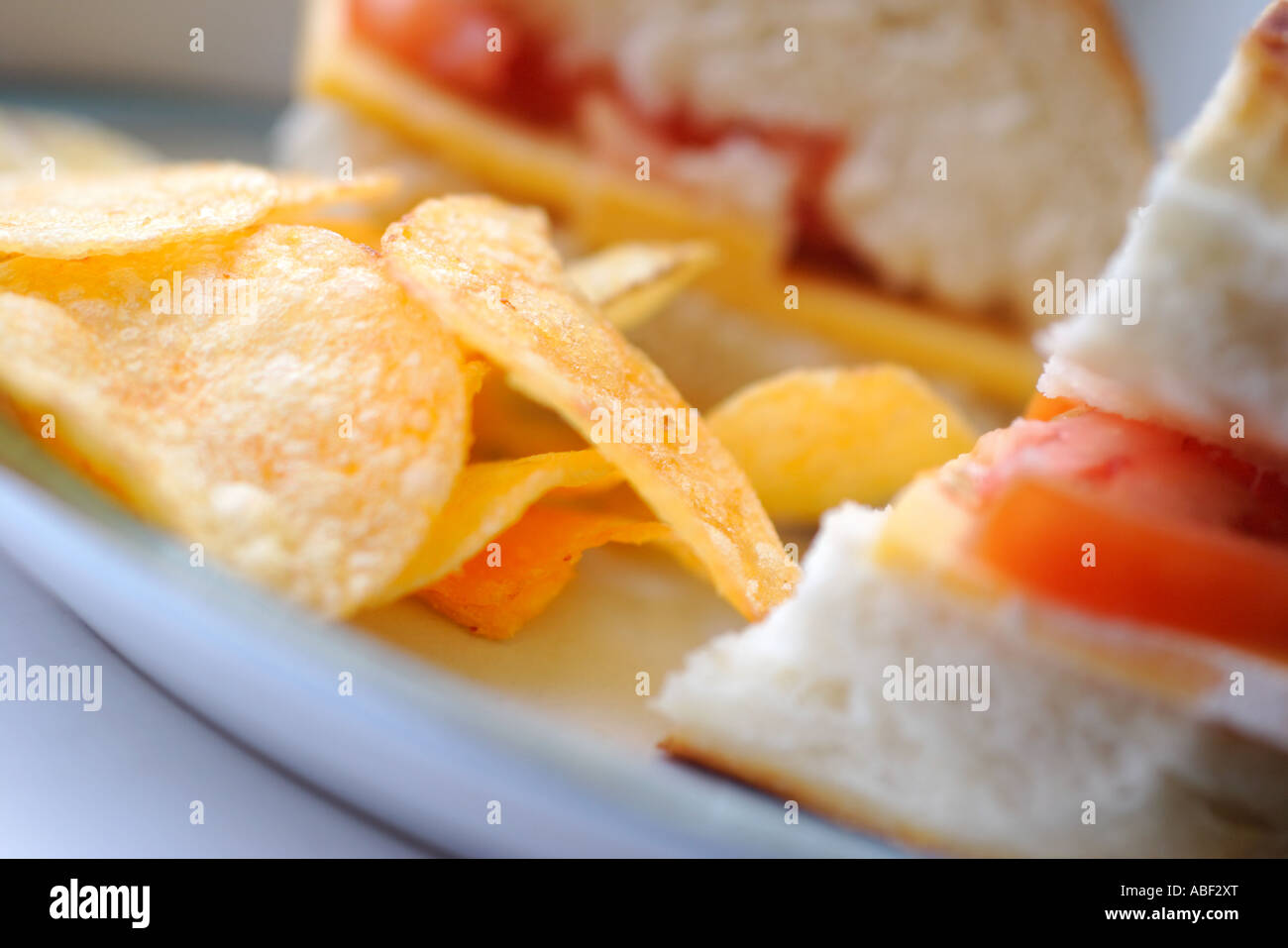 Chips und sandwich Stockfoto