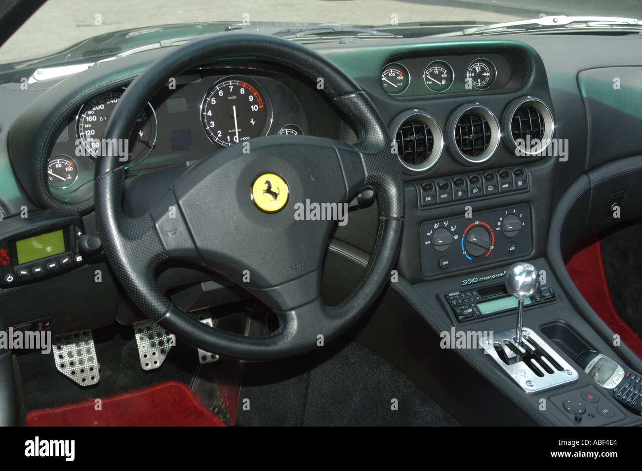 Interior Of Ferrari Stockfotos Interior Of Ferrari Bilder