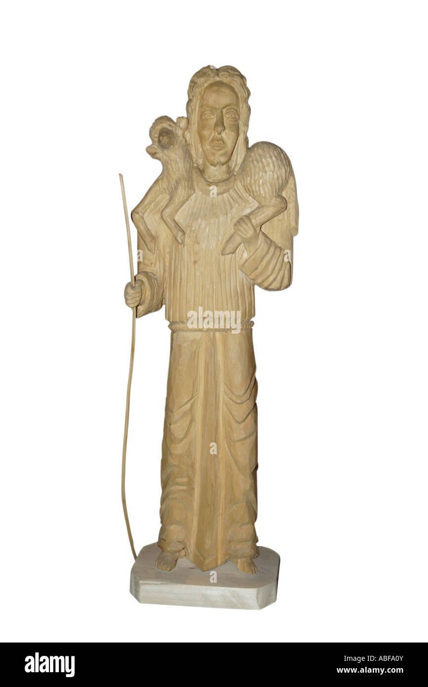 Jesus Figur aus Holz geschnitzt Stockfotografie - Alamy