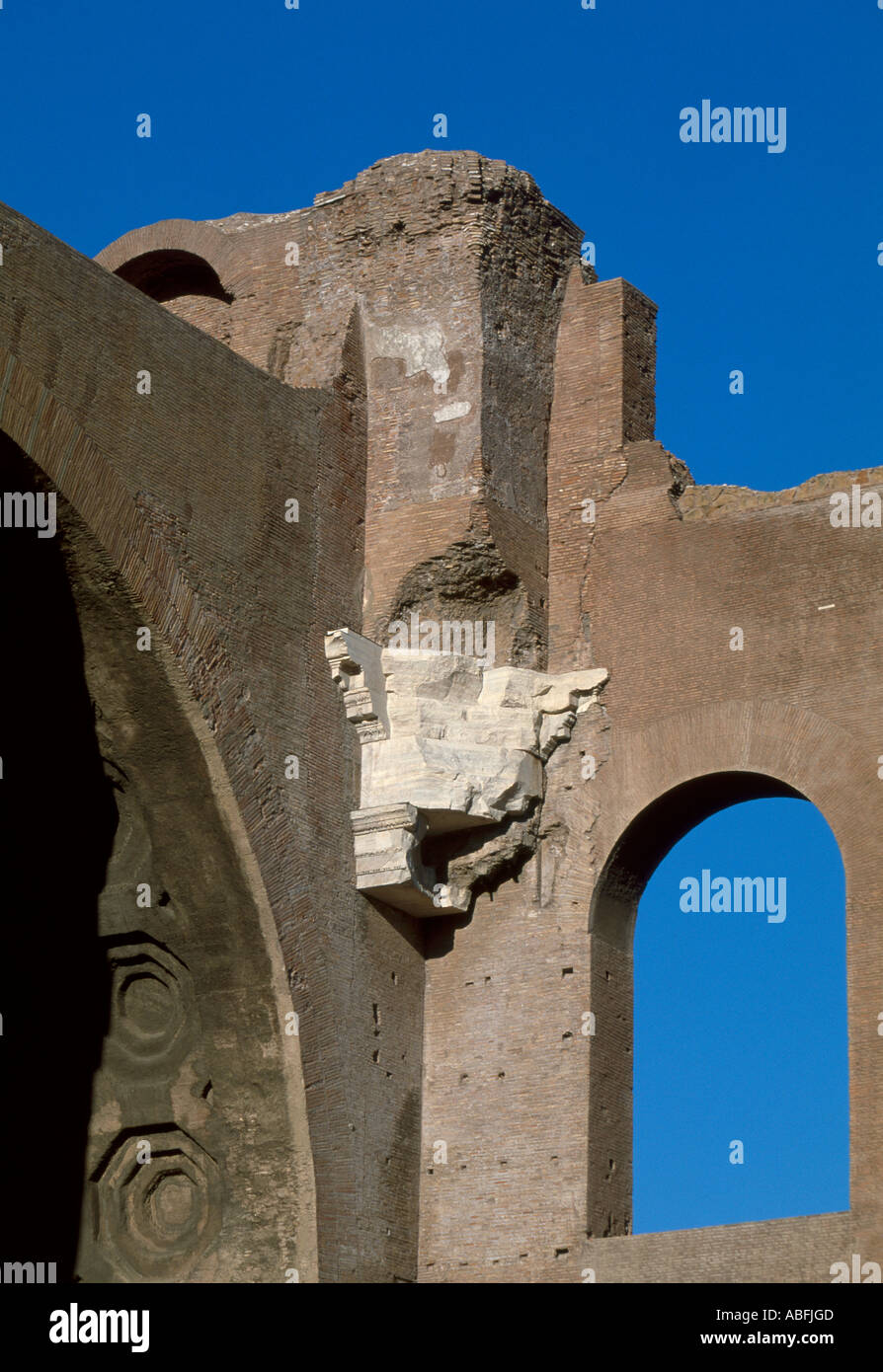 Die Basilika Konstantins / Maxentius, Forum Romanum, Rom, C. 310 AD. Stockfoto