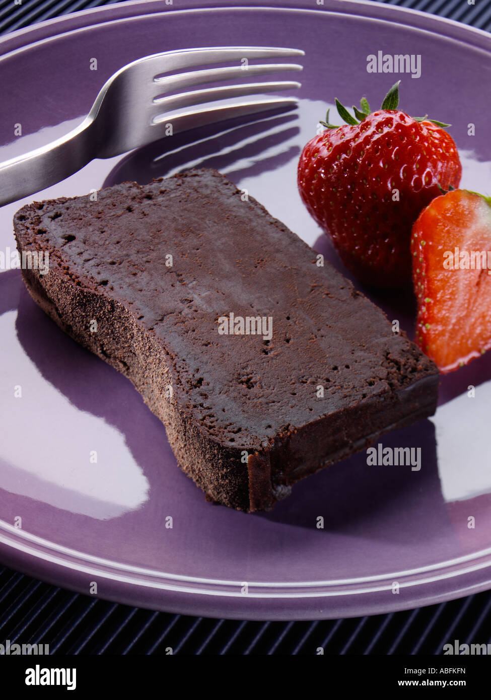 Ein Stück Schokolade terrine Stockfoto