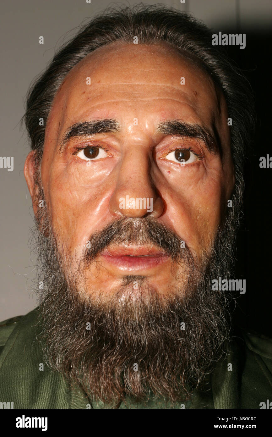 Fidel Castro als Replikat Wachsfigur bei Madame Tussauds London Stockfoto