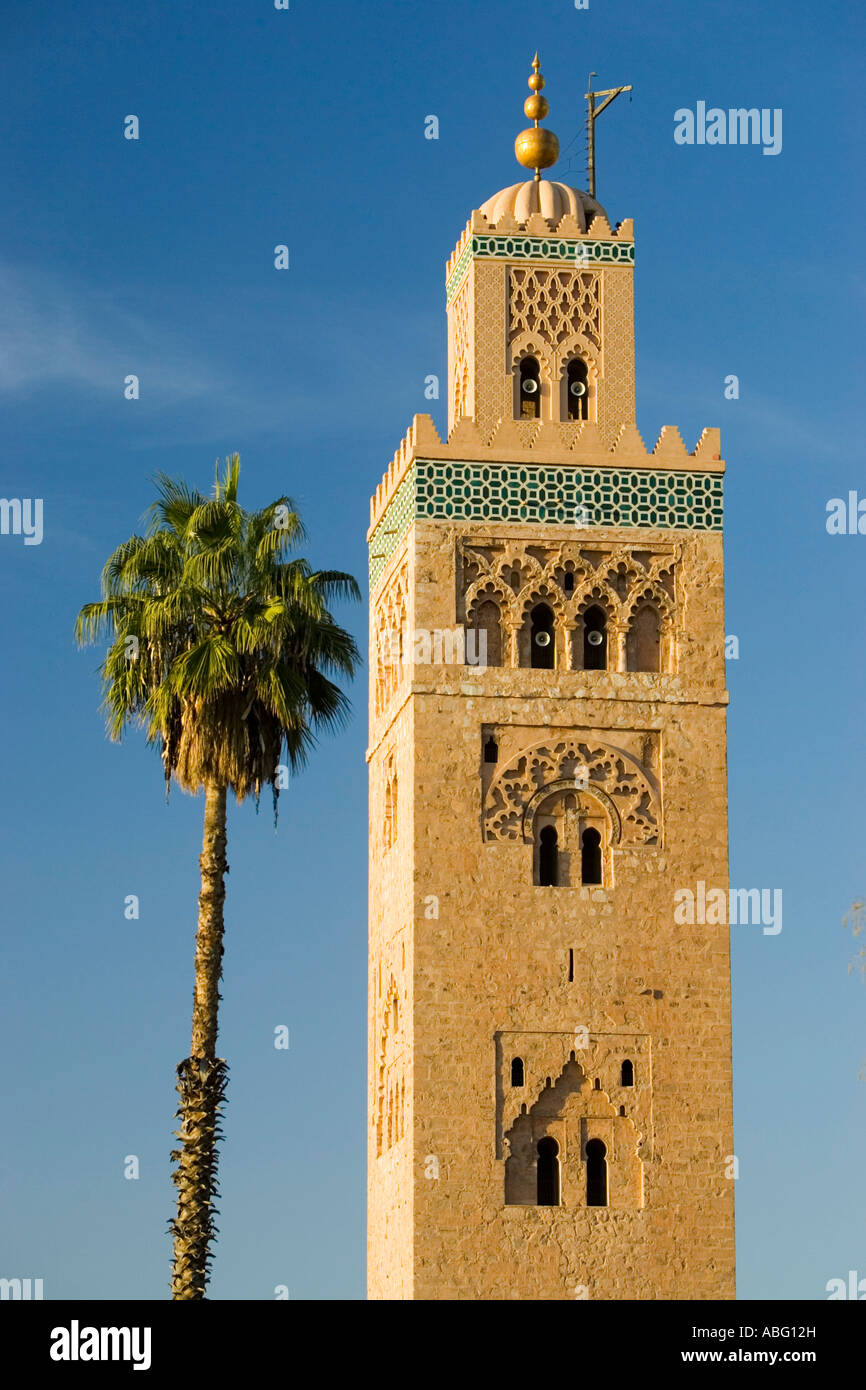 La Koutoubia Turm Minarett Marrakesch Marokko Stockfoto, Bild 12883048